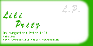 lili pritz business card